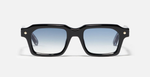 John Dalia P19 | C101 - Luxussonnenbrille mit goldenem Rahmen und blauen Gläsern.