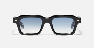 John Dalia P19 | C101 - Luxussonnenbrille mit goldenem Rahmen und blauen Gläsern.