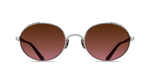 Matsuda M3137 Palladium White - Red - Luxussonnenbrille mit silbernem Rahmen und roten Gläsern handgemacht in Japan 