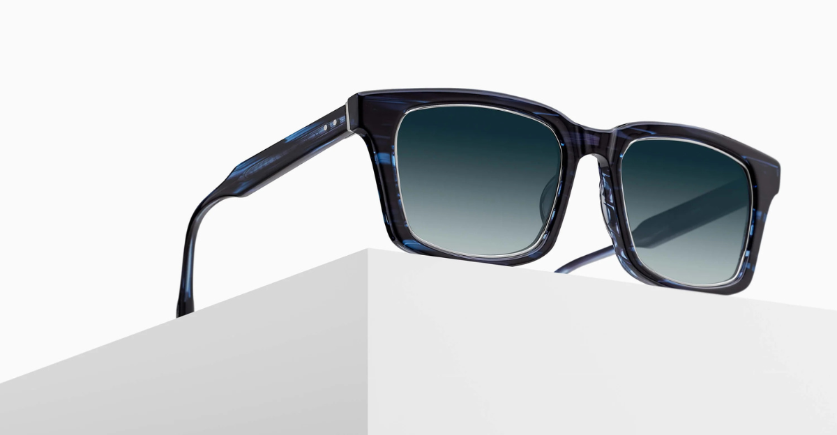 Matsuda M1040 | Blue Demi - Luxussonnenbrille mit blauem Rahmen und blauen Gläsern handgemacht in Japan 