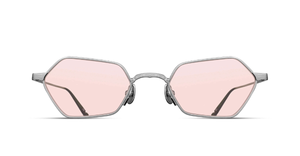 Matsuda M3138 | Brushed Silver Luxussonnenbrille in Silber mit pinken Gläsern