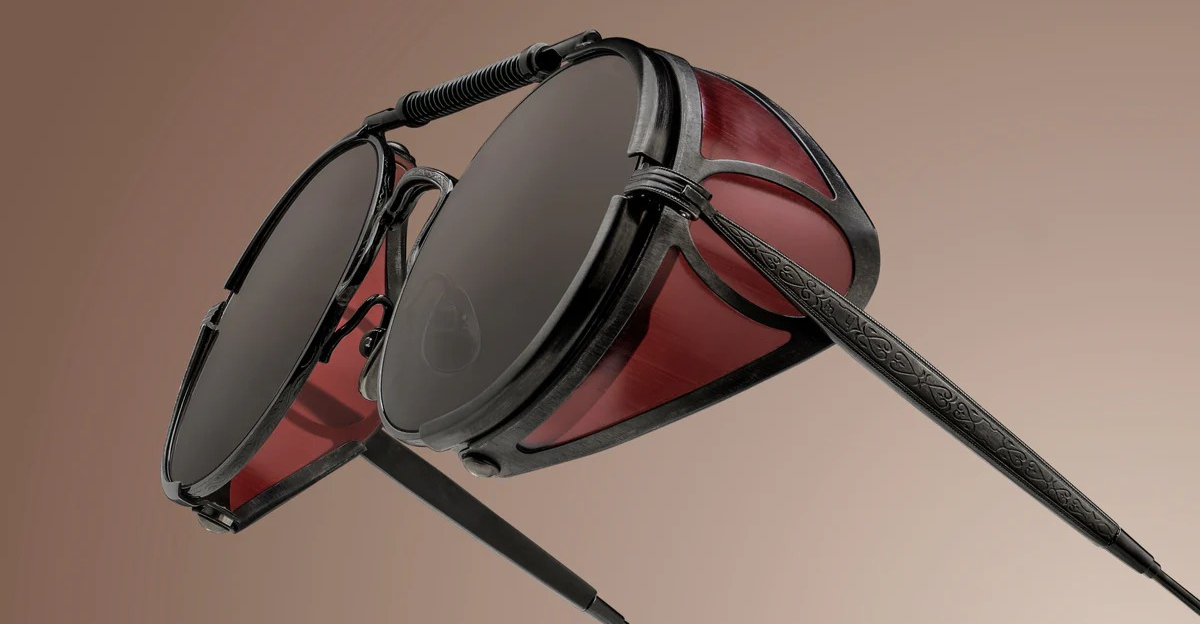 Matsuda 2809H-V2 | Brushed Ruthenium-Bordeaux Luxussonnenbrille graue Rahmen und graue Gläser