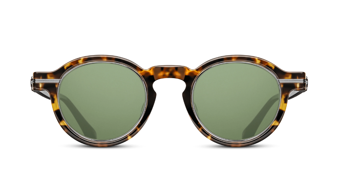 M2050 | Tokyo Tortoise - Brushed Silver - Luxussonnenbrille handgefertigt in Japan