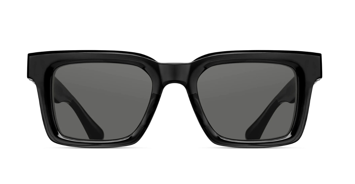 Matsuda M1033 | Black - Luxussonnenbrille mit schwarzem Rahmen und grauen Gläsern handgemacht in Japan 
