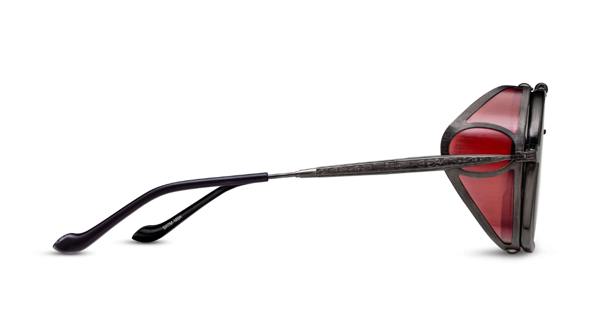 Matsuda 2809H-V2 | Brushed Ruthenium-Bordeaux Luxussonnenbrille graue Rahmen und graue Gläser