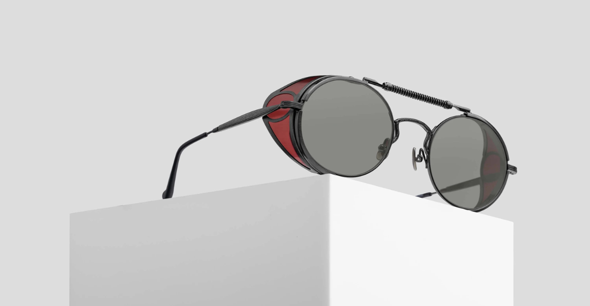 Matsuda 2809H-V2 | Brushed Ruthenium-Bordeaux Luxussonnenbrille graue Rahmen und graue Gläser