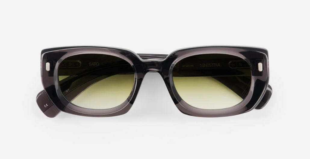 Sato Sinistra | G-1- Luxus-Sonnenbrille aus Acetat, hergestellt in Japan in Eckig