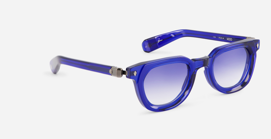 Sato Keid | NB/AS-1 - luxuriöse Sonnenbrille in blau mit blauen verlaufsgläsern, gefertigt in Japan