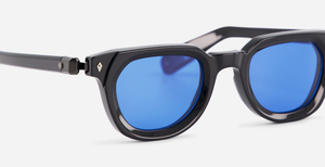 Sato Keid | N/BB-1 - luxuriöse Sonnenbrille in schwarz mit blauen verlaufsgläsern, gefertigt in Japan