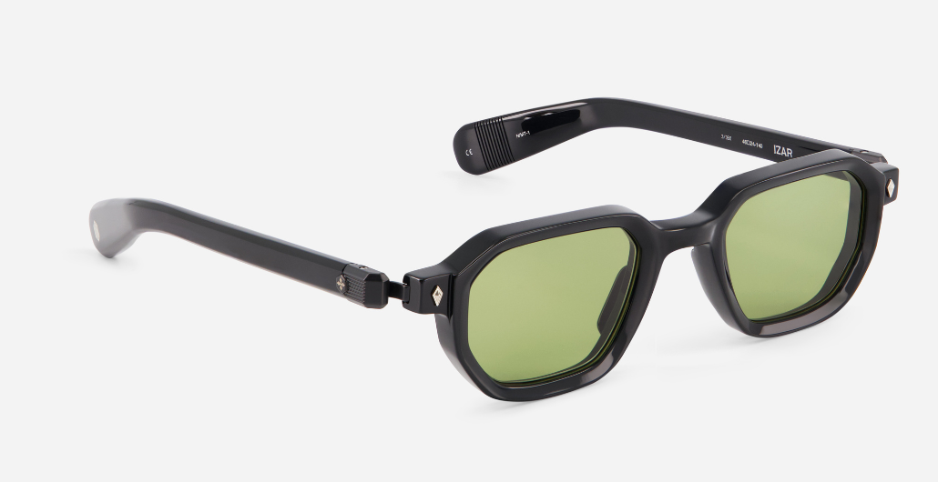 Sato Izar | N/MT-1 - luxuriöse Sonnenbrille in schwarz mit grünen verlaufsgläsern, gefertigt in Japan