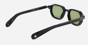 Sato Izar | N/MT-1 - luxuriöse Sonnenbrille in schwarz mit grünen verlaufsgläsern, gefertigt in Japan