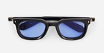 Alcor | N/AS-1 - luxuriöse Sonnenbrille in schwarz mit blauen verlaufsgläsern, gefertigt in Japan