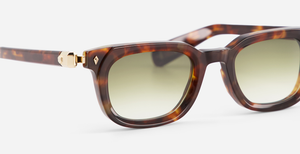 Alcor | MPT/LG-1 - luxuriöse Sonnenbrille in schwarz mit blauen verlaufsgläsern, gefertigt in Japan