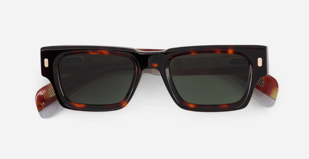 Sato Sira | AR-1 - Luxus-Sonnenbrille aus Acetat, hergestellt in Japan - eckige Rahmen