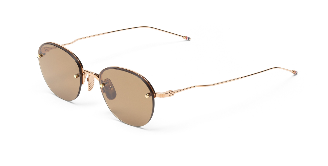 Thom Browne 959A | 710 Sonnenbrille in Roségold - in Japan hergestellte Luxusbrille aus Titan
