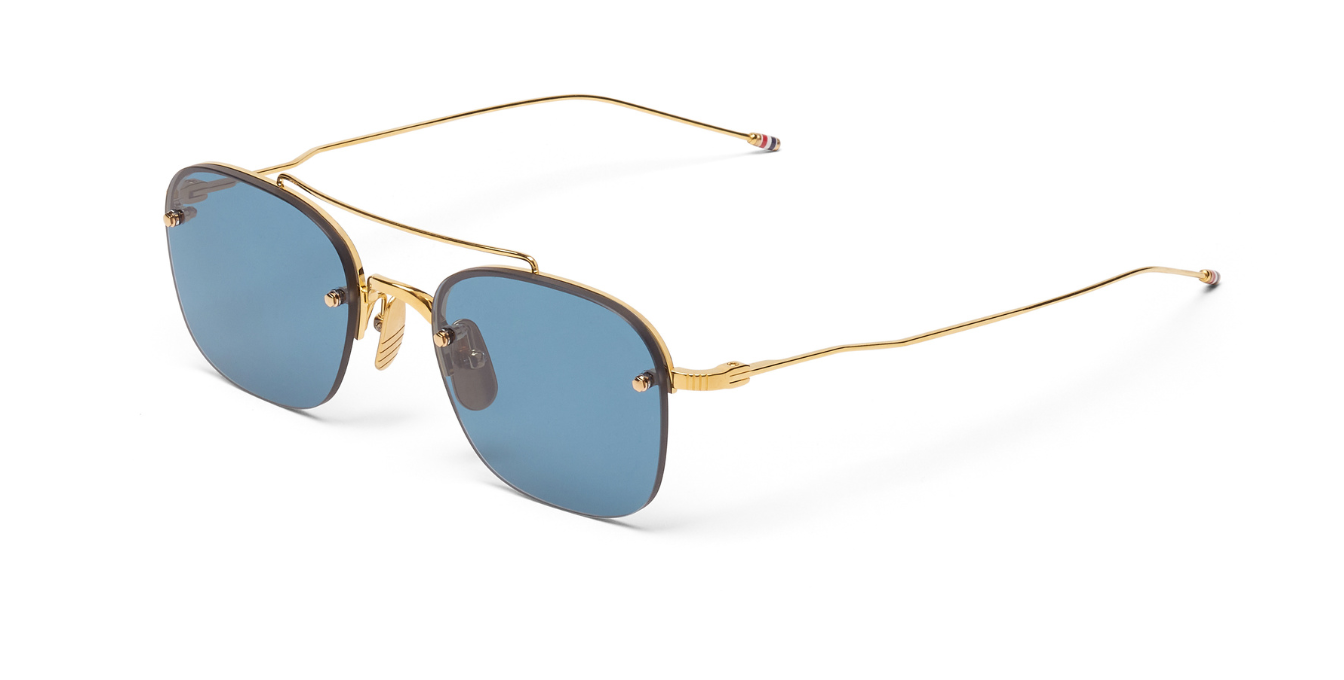 Thom Browne 960A | 712 Sonnenbrille in Gold - in Japan hergestellte Luxusbrille aus Titan