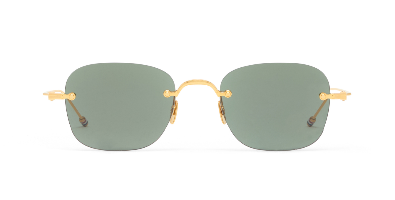Thom Browne 961A | 712 Sonnenbrille in Gold - in Japan hergestellte Luxusbrille aus Titan