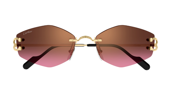 カルティエ Cartier カフリンクス 03-23070206 Cartier CT0620S 003 Luxury frameless sunglasses in silver with