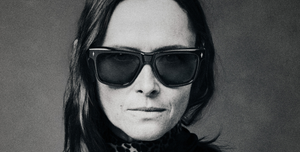 Jacques Marie Mage Lankaster Breccia - Luxussonnenbrille mit schwarzem Rahmen und grünen Gläsern