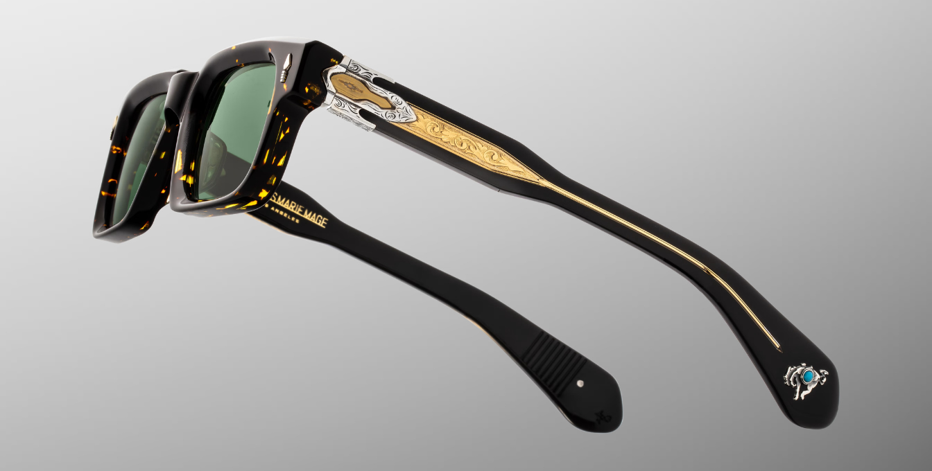 Jacques Marie Mage Last Frontier Belvedere | Castor | In-Store only Sonnenbrille in Schwarz - limitierte, handgefertigte Luxusbrille