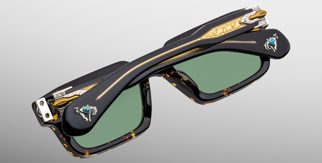 Jacques Marie Mage Last Frontier Belvedere | Castor | In-Store only Sonnenbrille in Schwarz - limitierte, handgefertigte Luxusbrille