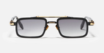 John Dalia Dane | C302 - Luxussonnenbrille mit schwarzem Rahmen und grauen Gläsern.