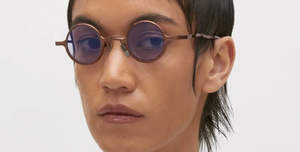Runde Kuboraum Z17 BZ Sonnenbrille in Bronze - handgefertigte Metall Luxusbrille