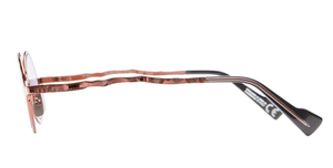 Runde Kuboraum Z17 BZ Sonnenbrille in Bronze - handgefertigte Metall Luxusbrille