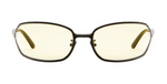 Kuboraum H30 | BM curved Sonnenbrille mit schwarzem Rahmen und gelben Gläsern