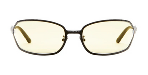 Kuboraum H30 | BM curved Sonnenbrille mit schwarzem Rahmen und gelben Gläsern