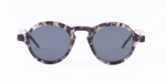 Thom Browne 926A | 025 runde Luxus-Sonnenbrillen mit grauem Rahmen und blauen Gläsern