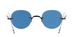 thom browne 937a 005 Runde Sonnenbrille mit Rahmenlos mit blauen Gläsern