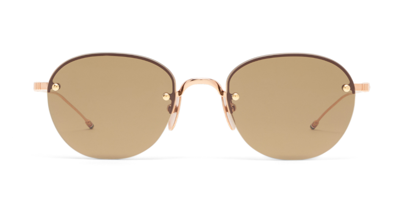 Thom Browne 959A | 710 Sonnenbrille in Roségold - in Japan hergestellte Luxusbrille aus Titan