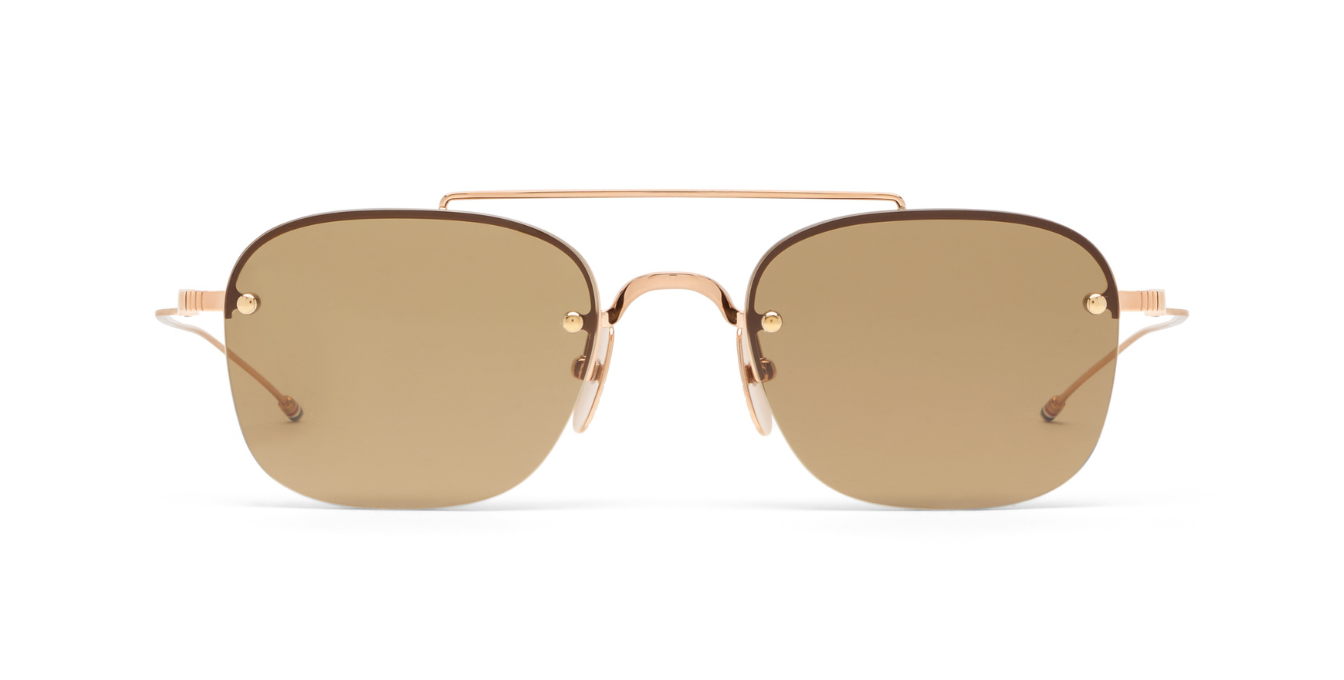 Thom Browne 960A | 710 Sonnenbrille in Rosegold - in Japan hergestellte Luxusbrille aus Titan