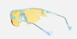 distrit vision junya racer PAF scale sportsonnenbrille in mint mit gelben gläsern