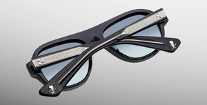 jacques marie mage the player bunker 77 regal sonnenbrille aus acetat in blau mit baluen verlaufsgläsern