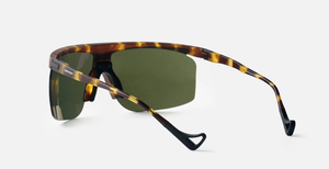 district vision konoha tortoise sportsonnenbrille in havana mit grünen gläsern