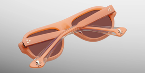 jacques marie mage the player bunker 77 salmon snob sonnenbrille aus acetat in lachsrosa mit rötlichen gläsern