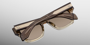 jacques marie mage dealan 53 lescot eckige sonnenbrille in braun mit braunen gläsern