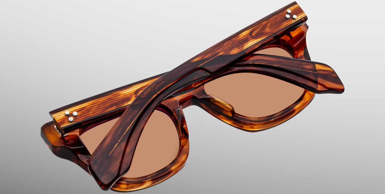 jacques marie mage dealan bourbon eckige sonnenbrille in havana mit braunen gläsern