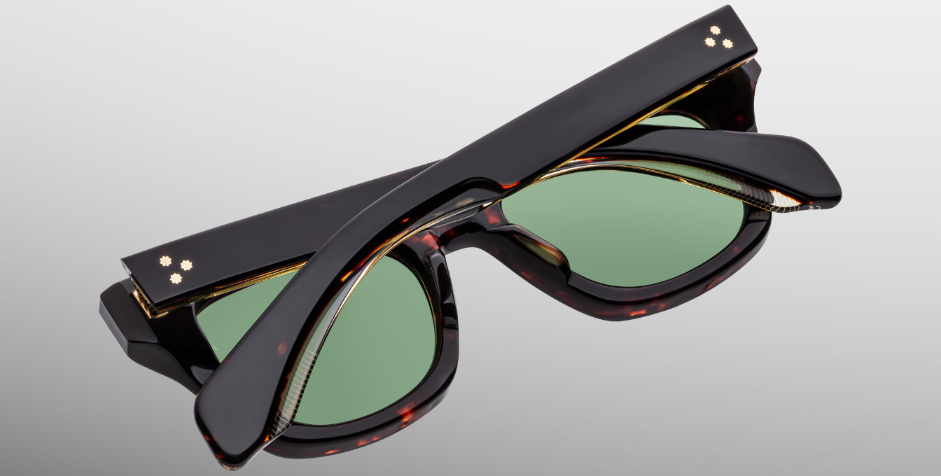 jacques marie mage dealan etna eckige sonnenbrille in havana mit grünen gläsern