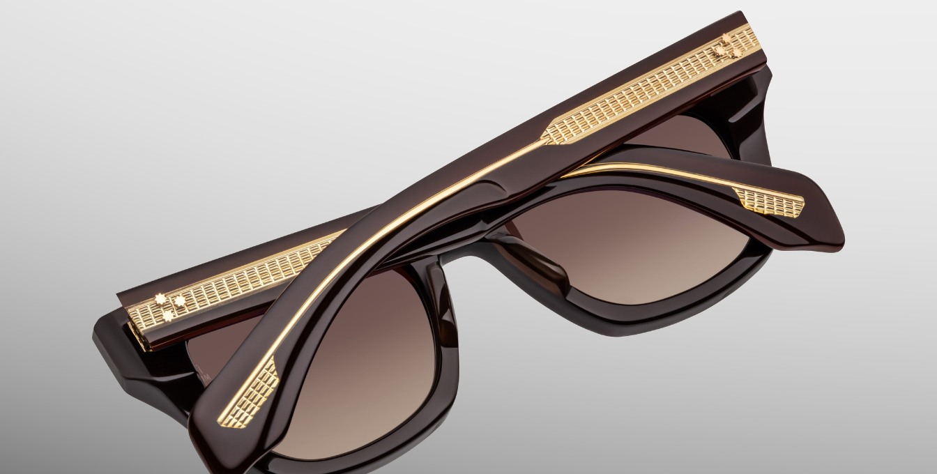 jacques marie mage dealan ganache eckige sonnenbrille in braun mit braunen verlaufsgläsern