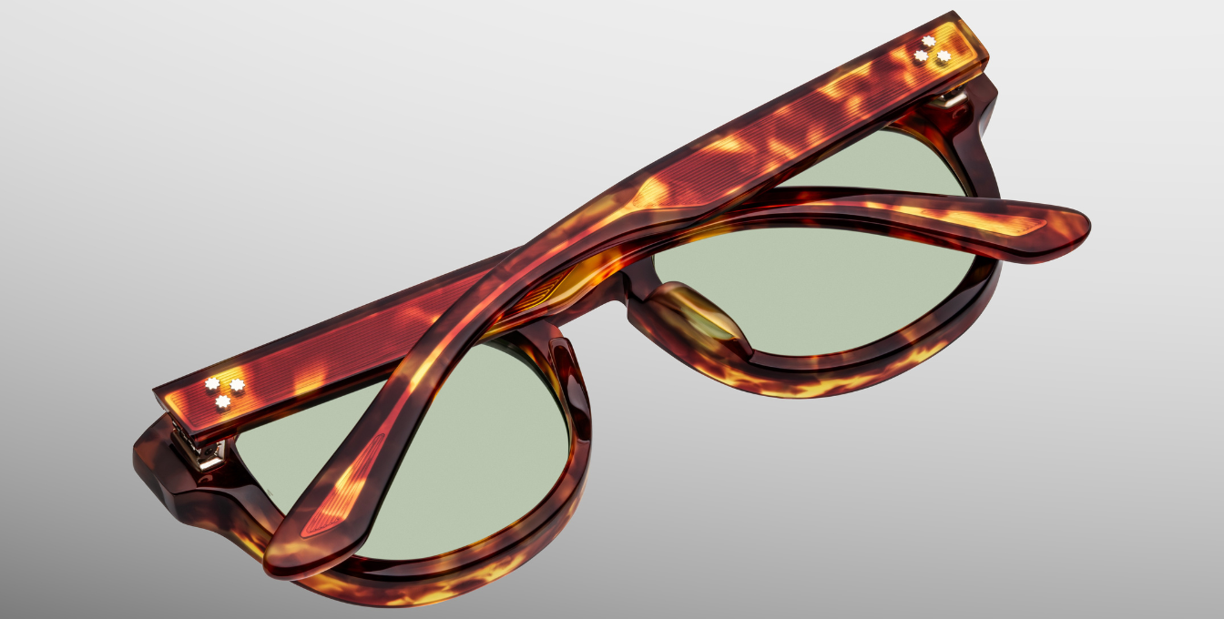 jacques marie mage dr.dream baltic ovale sonnenbrille in havana mit grünen gläsern