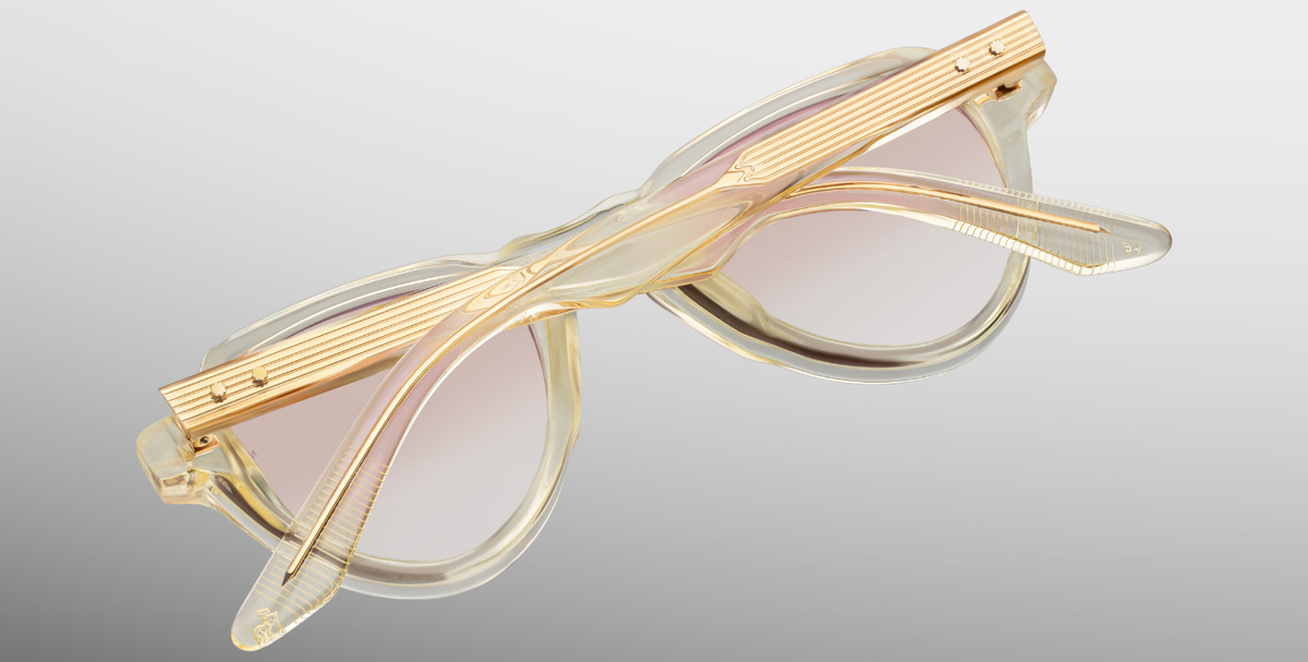 jacques marie mage hatfield photochromic halo aviator acetatfassung in beige mit hellbraunen verlaufsgläsern