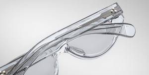jacques marie mage krasner sulfur ovale sonnenbrille in transparent mit grauen gläsern