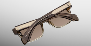 jacques marie mage molino lescot eckige sonnnebrille in braun mit braunen gläsern