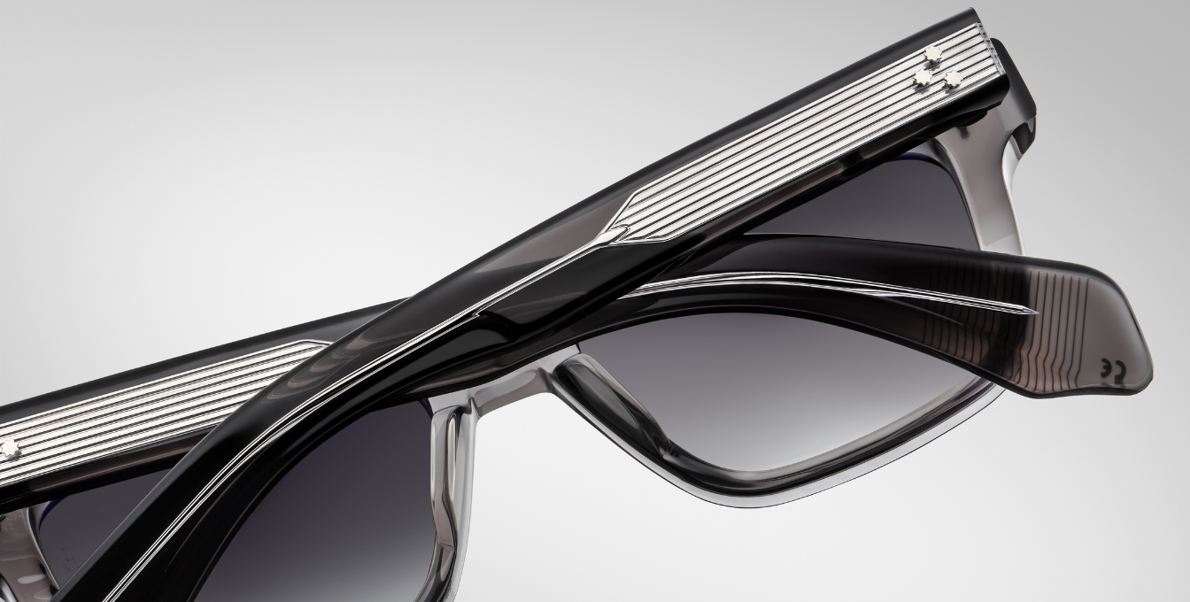 jacques marie mage molino prime eckige sonnebrille in grau mit grauen gläsern