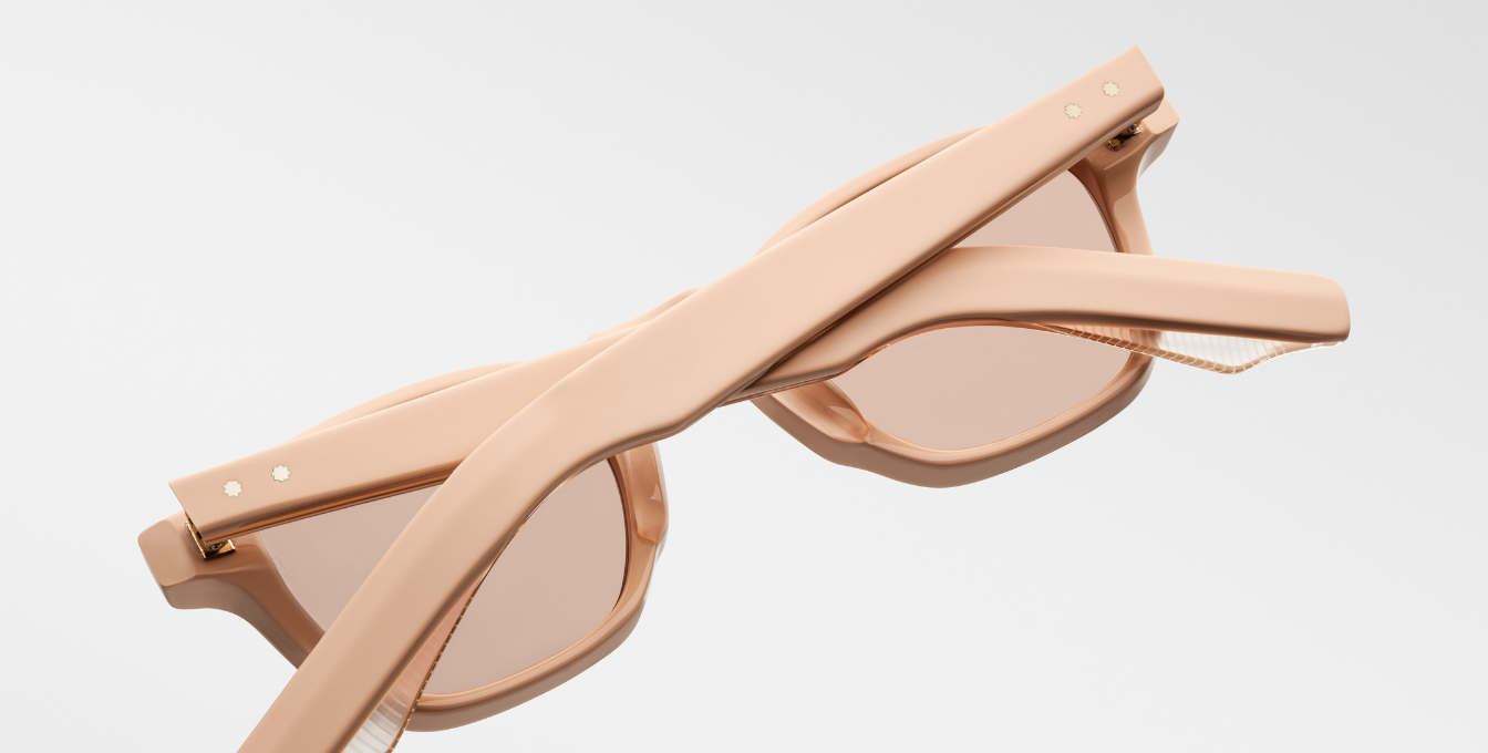 jacques marie mage suede collection zephirin dust suede eckige sonnenbrille in matt orange mit orangenen gläsern