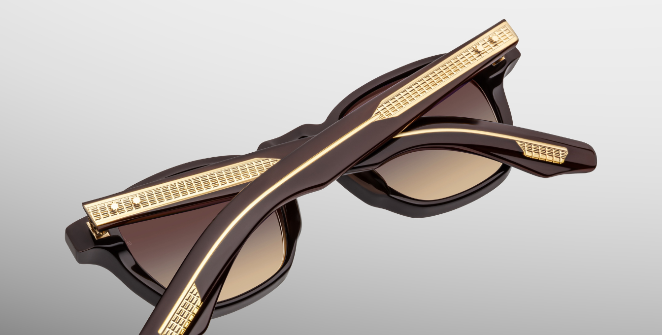 jacques marie mage zephirin ganache eckige sonnenbrille in braun braunen verlaufsgläser