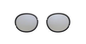 eyevan 804 801 ovale sonnenbrille in silber mit verschiedenen glaseinsätzen und grauen gläsern